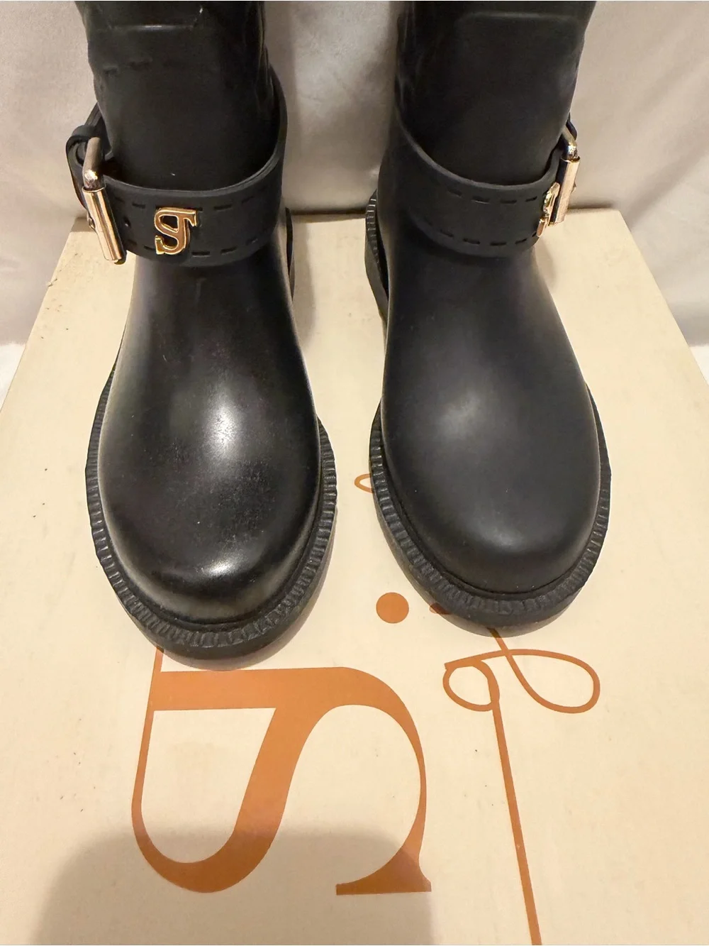 Girls Black Quilted Rain Boots Size 9 Toddler - Supertrash